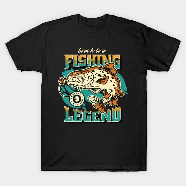 Angler's Epic Catch Quest T-Shirt by Life2LiveDesign